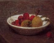 亨利方丹拉图尔 - Still Life of Cherries and Almonds